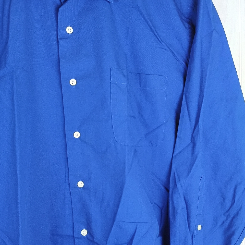 Colours Alexander Julian XL Bright blue button down Long Sleeve Collared - Picture 3 of 10